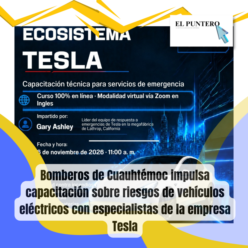 Bomberos de Cuauhtémoc ofrecen curso gratuito sobre emergencias con vehículos eléctricos