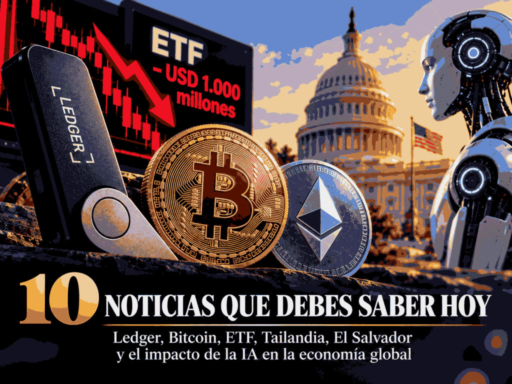 ETF de BTC y ETH pierden 965 mdd en dos días mientras Tailandia abre su mercado cripto