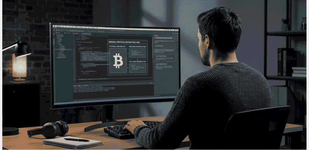 Reproducción del primer ejecutable de Bitcoin con IA