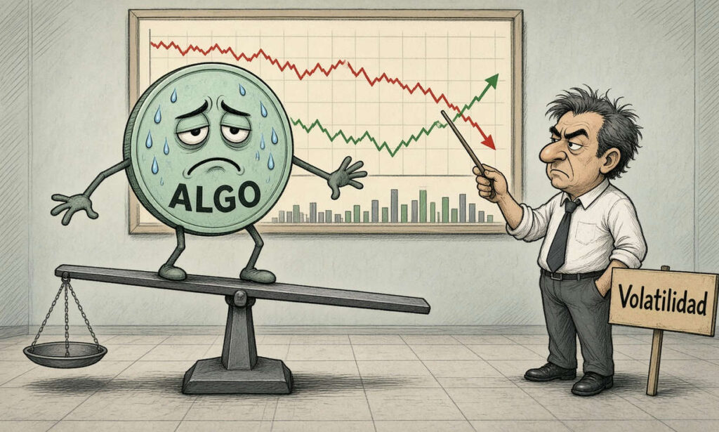 ALGO retrocede 3.14% y acumula pérdida semanal de 10.71% al cotizar en 0.115 dólares