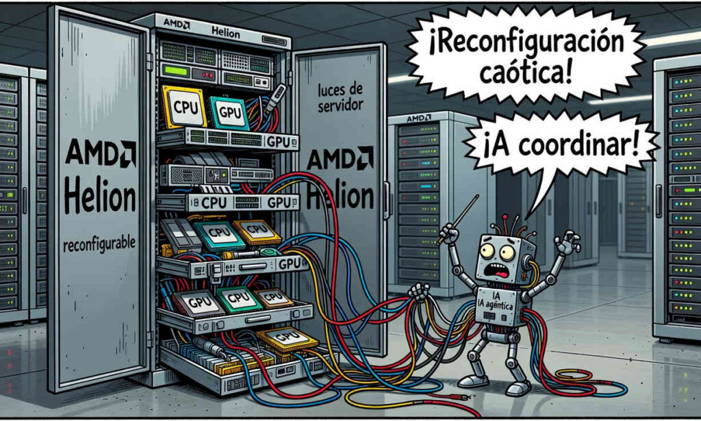 AMD presenta Helios, nuevo diseño de servidores para inteligencia artificial