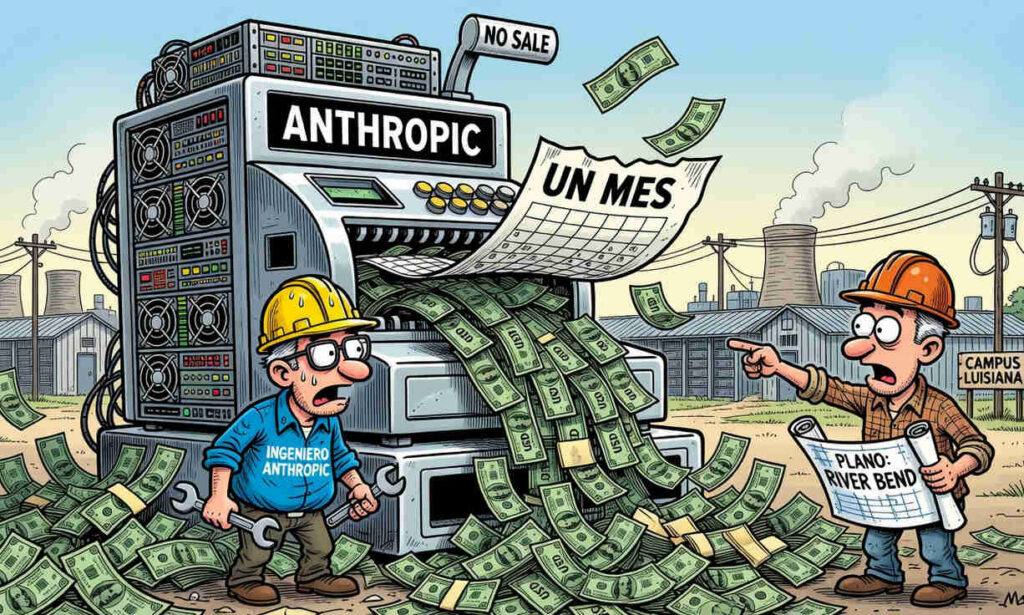Anthropic estima USD $1.300 millones mensuales de su centro de datos en Luisiana