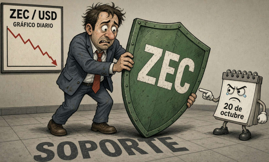 ZEC cae 6,16% en un día y se acerca a nivel de retroceso de Fibonacci