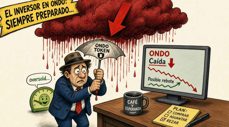 ONDO registra caída del 4,45% y debilidad técnica