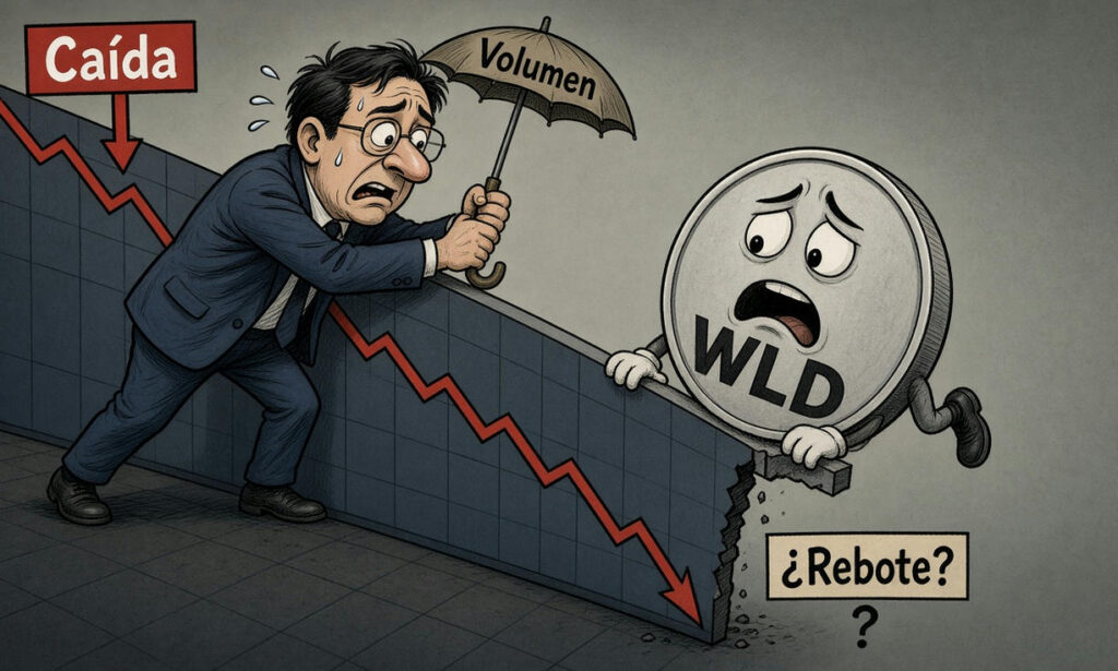 WLD cae 6% en un día por presión del mercado y liquidaciones