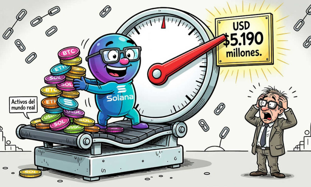 Valor de activos tokenizados en Solana supera los 5.190 millones de dólares
