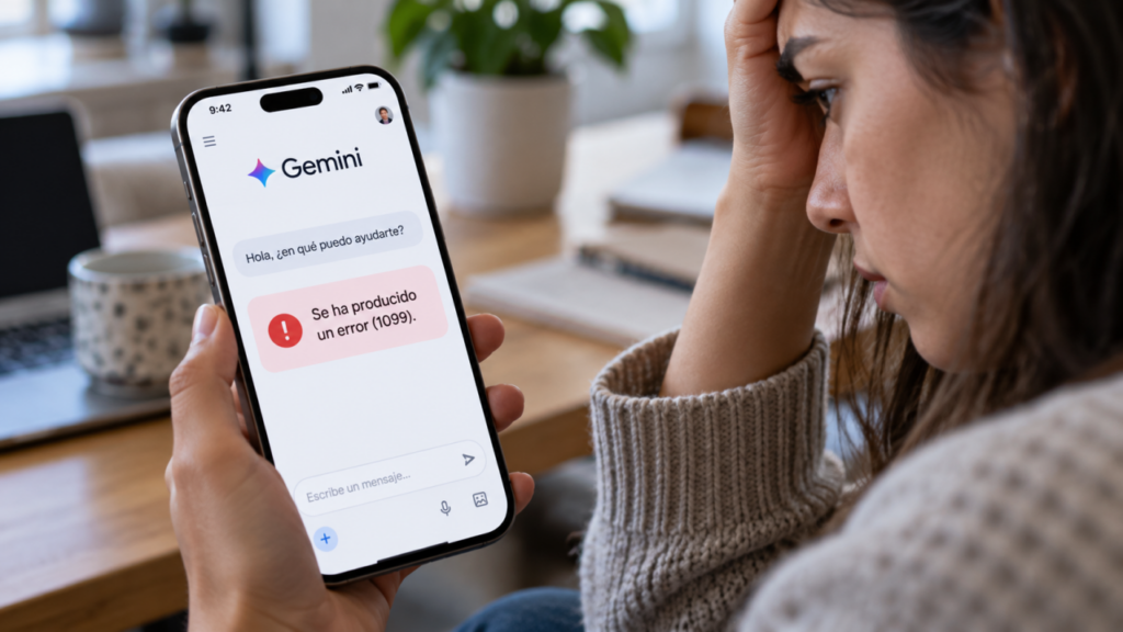 Más de 600 usuarios en México reportan caída de Gemini con error 1099